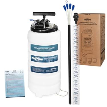 Imagem de FIRSTINFO A1106USY5 Extrator de vácuo de óleo pneumático/manual patenteado de terceira geração 15L | Medidor de pressão de segurança | Tubo de 128 cm | Comprimento dos tubos de 3,5 m | Tubo mais fino
