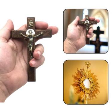 Imagem de Crucifixo Cruz De Jericó De Mão Madeira Natural 12 Cm - FORNECEDOR 11