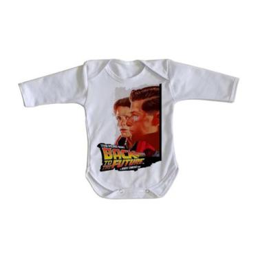 Imagem de  body nenê criança roupa bebê manga longa De volta para o futuro Marty