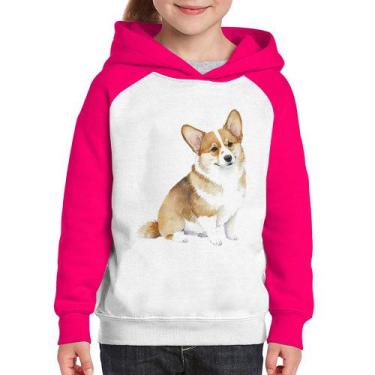 Imagem de Moletom Infantil Cachorro Welsh Corgi Pembroke - Foca na Moda, Branco,