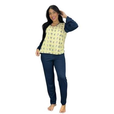 Imagem de Pijama Blusa Manga Comprida Personagem e Calça Lisa Confortável Frio I