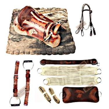 Imagem de SELA Marreca Arreio KIT 13x peças CAVALO Laço Comprido - SELARIA SERRA