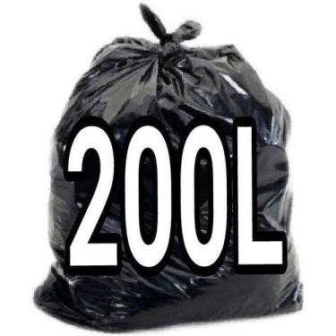 Imagem de Saco De Lixo 200 Litros Preto Reforçado 100 Unid  Fabricant - HIGIPACK