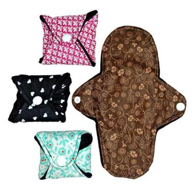 Imagem de Kit C/10 Absorvente Ecológico Reutilizável De Pano - Eco Aconchego, Fl