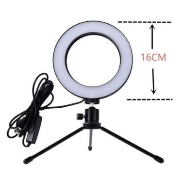 Imagem de Luz Ring Light Fill com Tripé de mesa 16 cm