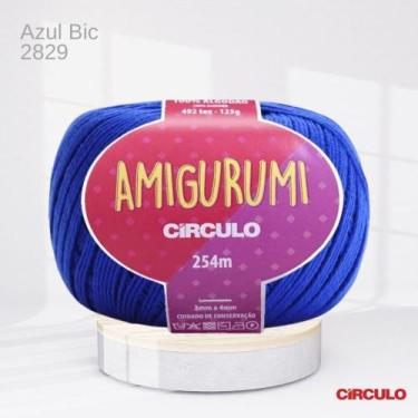 Imagem de Fio Amigurumi Circulo 254m Cor Azul Bic 2829 - Círculo