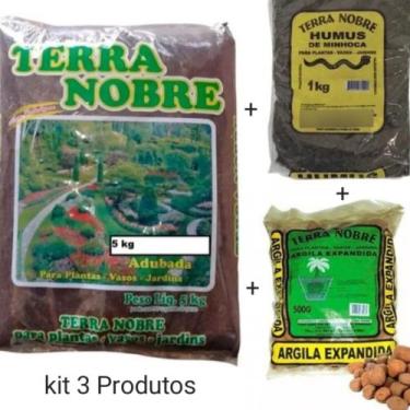 Imagem de Terra Adubada 5gr + Húmus De Minhoca 1kg + Argila Expandida - Terra No