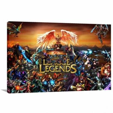 Imagem de Quadro decorativo League of Legends - Tela em Tecido - Wall Frame