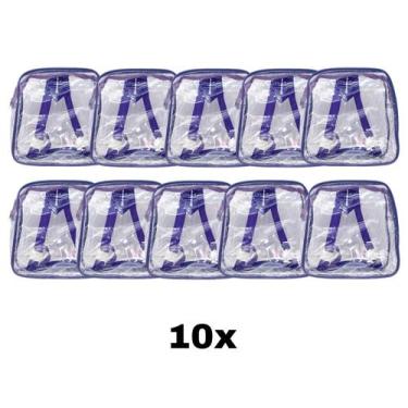Imagem de KIT COM 10 MINI mochila LÍLAS infantil transparente escola - Gii Matos