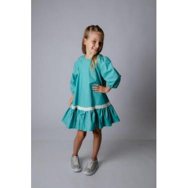 Imagem de Vestido Feminino infantil - Festas, casamento, formaturas Linda - Azul