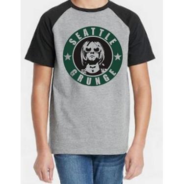 Imagem de Camiseta Infantil Nirvana - Alternativo Basico, Cinza / 12