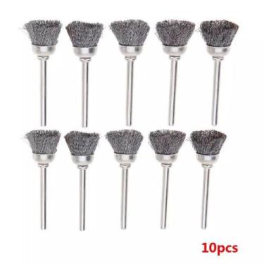 Imagem de Escova cone de aço para micro retifica _10 peças - E-San