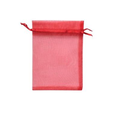Imagem de Saco de Organza Liso 11cm X 15cm Pct C/10 Unidades - SEKICH, VERMELHO