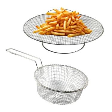 Imagem de kit Cesto Friturama e Escorredora pastel salgado frituras - Araminas