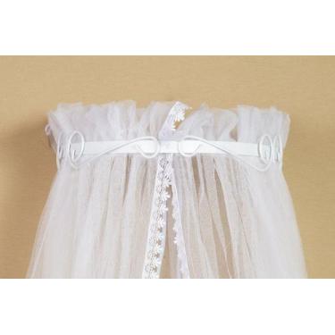 Imagem de Mosquiteiro de Voil de Berço Dossel Rococo Invertido Branco - Amora Ca