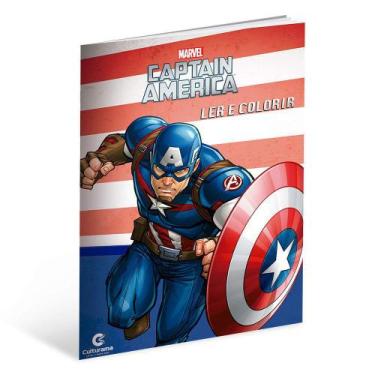 Imagem de Livro Revista Ler e Colorir Marvel - Capitão América - CULTURAMA