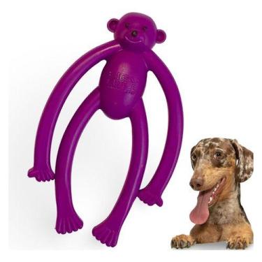 Imagem de Mordedor Para Cachorro Pequeno Macaco Maciço Pet Brinquedo para cães -