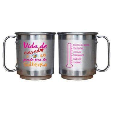 Imagem de Caneca alumínio Personalizada Vida de solteira 500ml - 01unid  - ELNAT