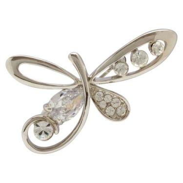 Imagem de Broche Strass Libélula BRG0066 - Akasaki, Prateado