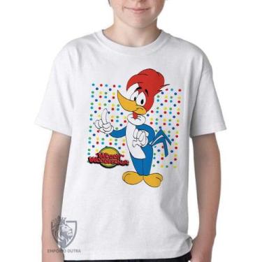 Imagem de Camiseta Infantil ou adulto Pica Pau bolinhas Blusa Criança todos tama