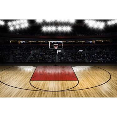 Imagem de NeoBack Fundo de quadra de basquete de 2,1 x 1,5 m pano de fundo de fotografia interior clube de esportes estúdio pano de fundo de foto adereços sala de fundo mural N0009B
