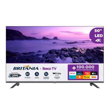 Imagem de Smart TV Britânia 50 Polegadas BTV50G3ERSGB 4K uhd LED Roku TV Dolby Audio