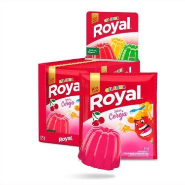 Imagem de Gelatina em Pó Royal Cereja 25g Display com 15 Unidades