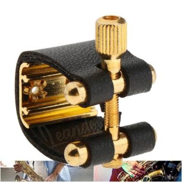 Imagem de Braçadeira Em Couro Para Saxofone Soprano Ressonador Sax Pro - Lonter