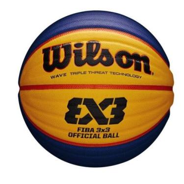 Imagem de Bola De Basquete Wilson Fiba 3X3 - Azul/Amarelo
