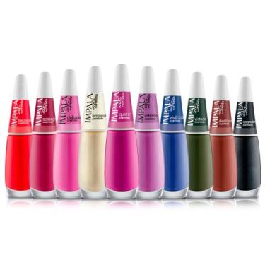 Imagem de Esmaltes Impala Coleção A Cor da Sua Moda 5 edição Kit 10 cores