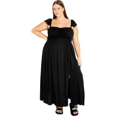 Imagem de City Chic Roupa feminina Maxi Tiarne, Preto, 25 Plus Size