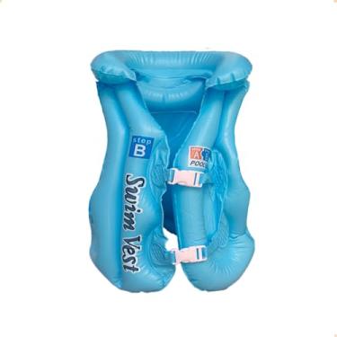 Imagem de Bóia Colete Infantil Piscina Salva Vidas Inflável Praia Menino Menina (Azul)