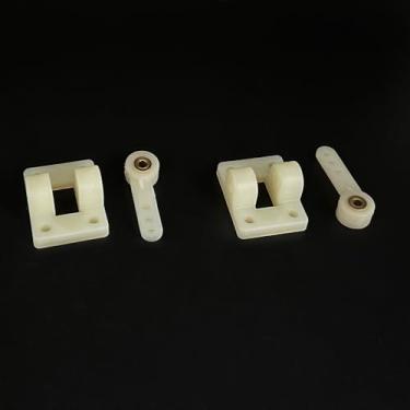 Imagem de 2PCS RC Airplane Landing Gear Front Wheel Steering Fixed Mount with Steering Arm for RC Plane Aircraft DIY Model Plane Fixed Wing Accessories (3.1mm Hole 25x32x16mm)