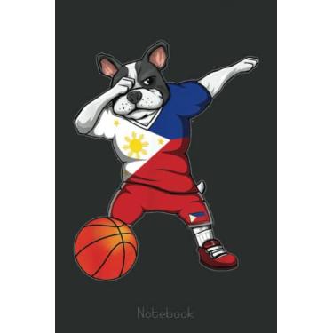 Imagem de Dabbing French Bulldog Philippines Basketball Fans Notebook: A blank lined basketball notebook 6x9 in 110 Pages that makes a fun basketball gift for ... women's basketball, team basketball gifts