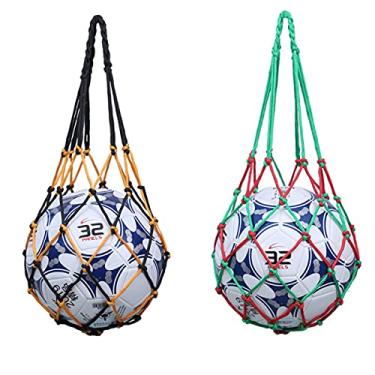 Imagem de EastyGold Bolsa de Rede de Basquete, Futebol, Futebol, Malha, Armazenamento, Suporte para Bola Esportiva, Organizador, Bolsa de Transporte de Nylon, Durável, Bolsa para Carregar Bola Única, Pacote Com