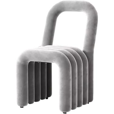 Imagem de Banqueta em forma, cadeira de maquiagem geométrica moderna, cadeira de penteadeira criativa, para sala de maquiagem ou sala de estar, quarto, B-6, tamanho único