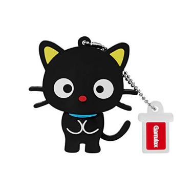 Imagem de GARRULAX Pen drive USB, 8 GB/16 GB/32 GB USB 2.0 de silicone fofo animal pen drive de armazenamento de data pendrive pen drive (32 GB, gato preto)