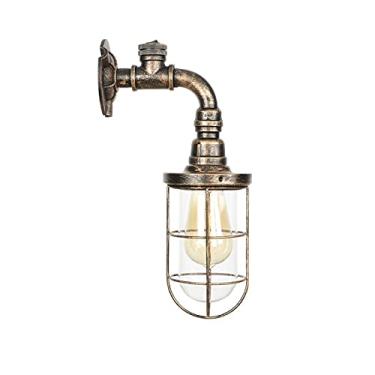 Imagem de Luminária de parede de metal industrial V-intage, iluminação de parede externa para jardim, luminárias de parede internas LED, luminária de parede fria IP55 à prova d'água para varanda inter