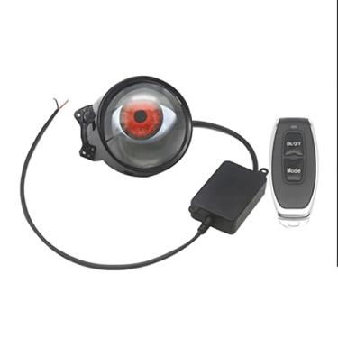Imagem de Olho LED Lente Farol de carro Devil Eye Faróis Luzes decorativas de carro, 6 padrão de olho ajustável, com controle de interruptor, controle remoto LED Devil Eye Light, para farol de motocicleta,