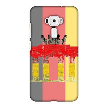 Imagem de AMZER Capa rígida de encaixe de designer fino para Asus Zenfone 3 ZE520KL - The Brandenburg Gate - Bandeira da Alemanha