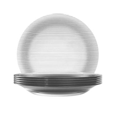 Imagem de Jogo De 6 Pratos Fundo Diamante 22,4cm Transparente