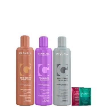 Imagem de Kit Matizadores Loiro Pérola e Branco e Caramelo Prohall 