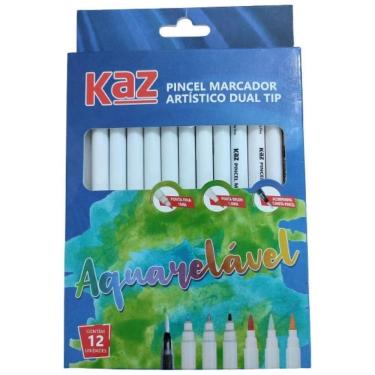 Imagem de Caneta Dual Brush Tip, Aquarelável, Ponta Dupla Kaz, Kz72202