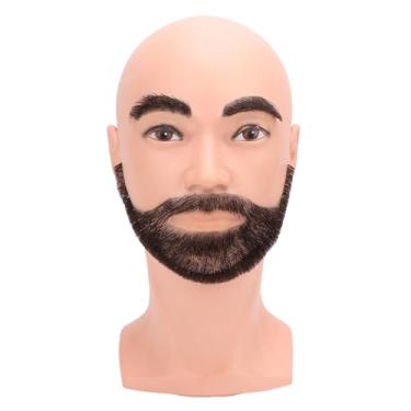 Imagem de Cabeça de Manequim Masculino de Barbeiro, Modelo de Cabeça de Simulação Com Barba, 12 '', Cabeça de Boneca Ergonômica para Treinamento de Barba para Homens, Prática de Corte de