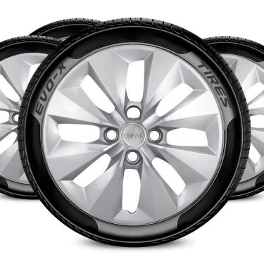 Imagem de Jogo Calota Aro 14 4x100 Design Voyage Compatível Volkswagen