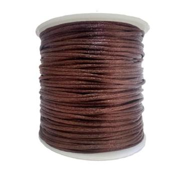 Imagem de Rolo Cordão Fio De Cetim Seda Rabo De Rato 1mm 50m - ArtePunto,  Marro