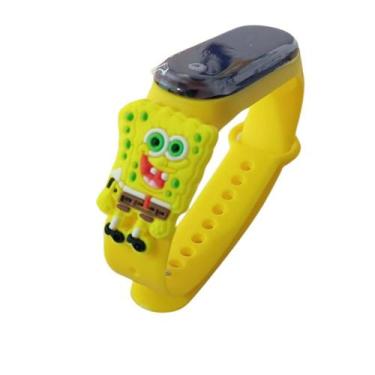 Imagem de Relogio Infantil Digital Data  Hora Bob Esponja e Sua Turma - dc, Amar