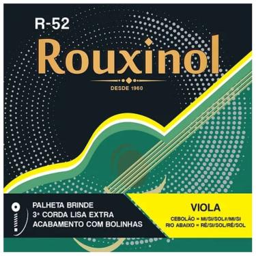 Imagem de Encordoamento Viola Caipira Tensão Média Aço Rouxinol R52 