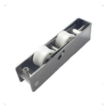 Imagem de Roldana Carrinho Linha Gold Duplo Inox 200kg Para Trilho V Convenciona