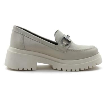 Imagem de Sapato Femino Mocassim Tratorado estilo Blogueira Couro  - Taina Berga